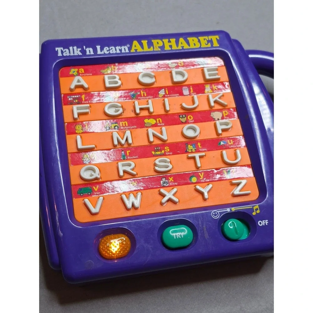 Vintage Talk 'n Learn Alphabet Interactive‎ Toy - Purple - Tested & Working